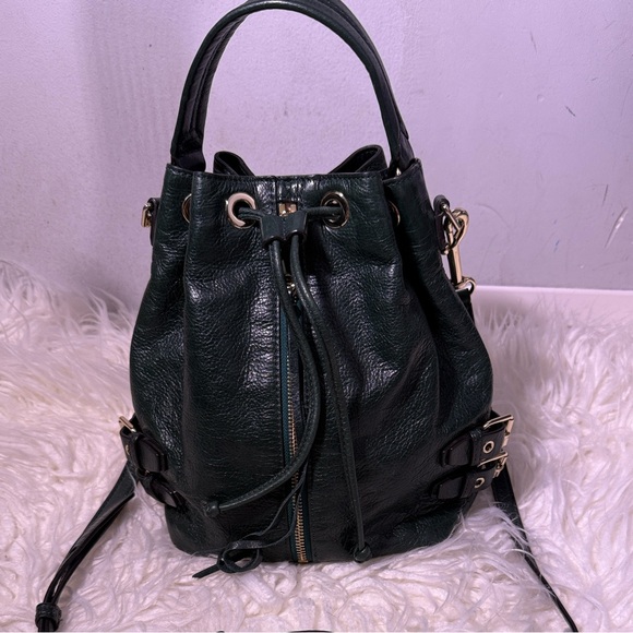 Rebecca Minkoff Elegant Green Leather Bucket Bag medium - Picture 4 of 9